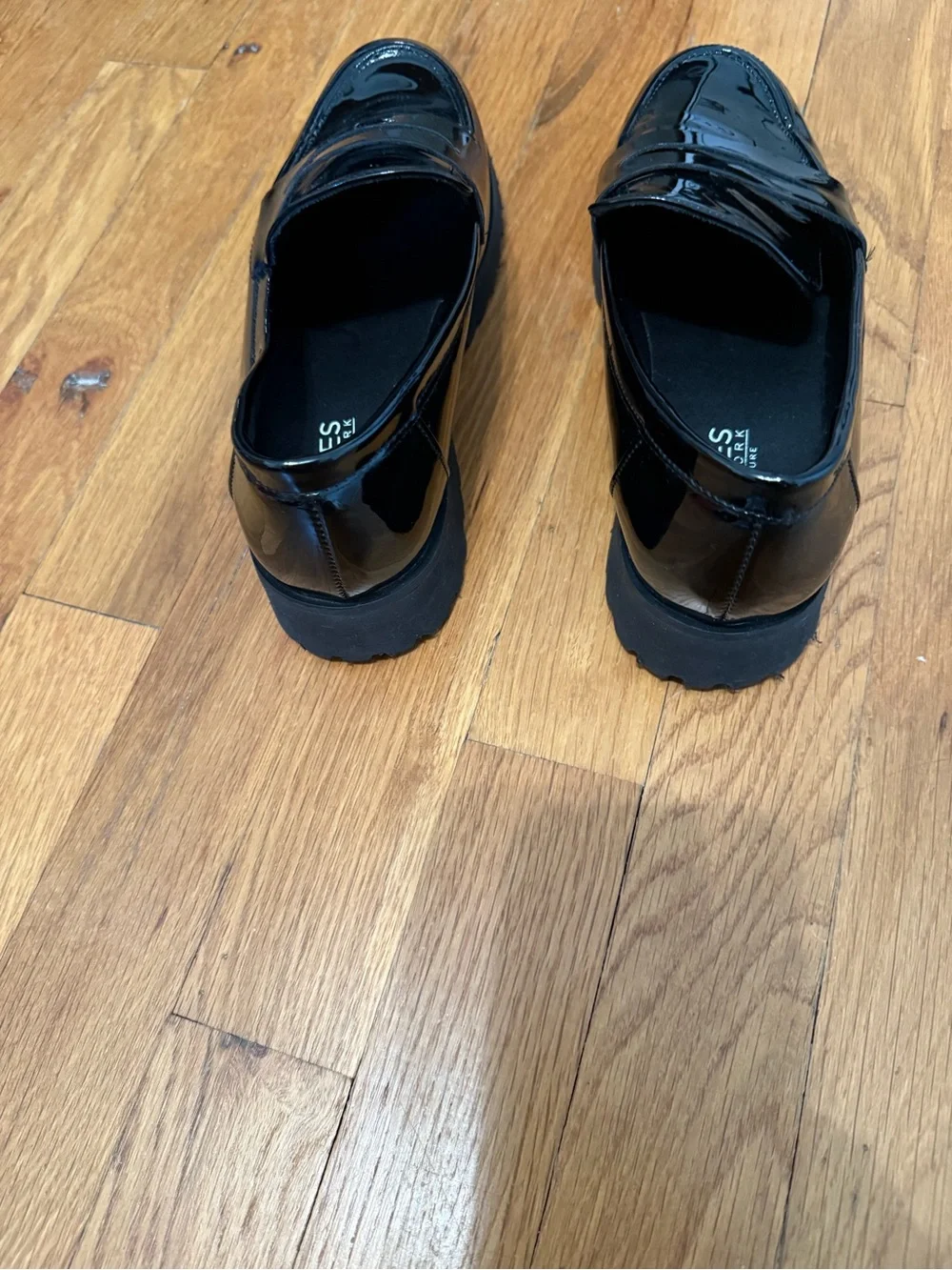 Jones New York Black Patent Leather Penny Loafers